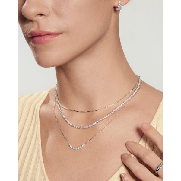 Ania Haie Silver Graduated Pavé Arc Necklace Image 2 Peter & Co. Jewelers Avon Lake, OH