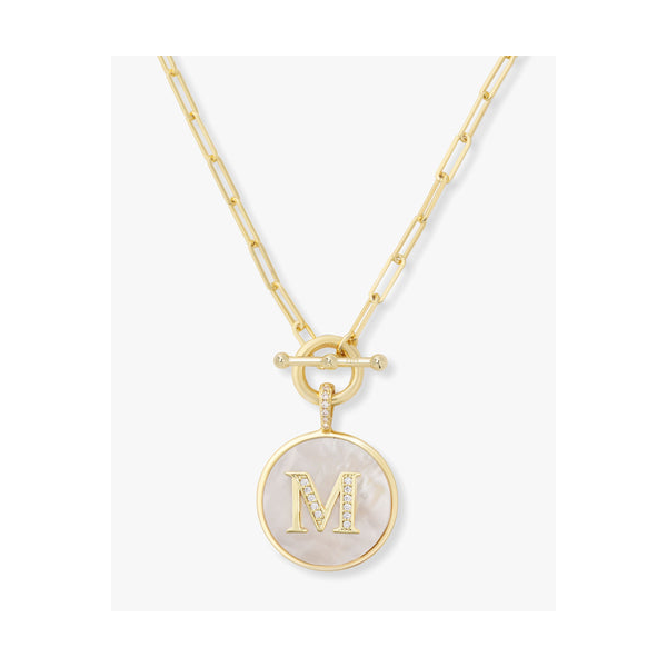 Melinda Maria Love Letters Medallion Necklace 