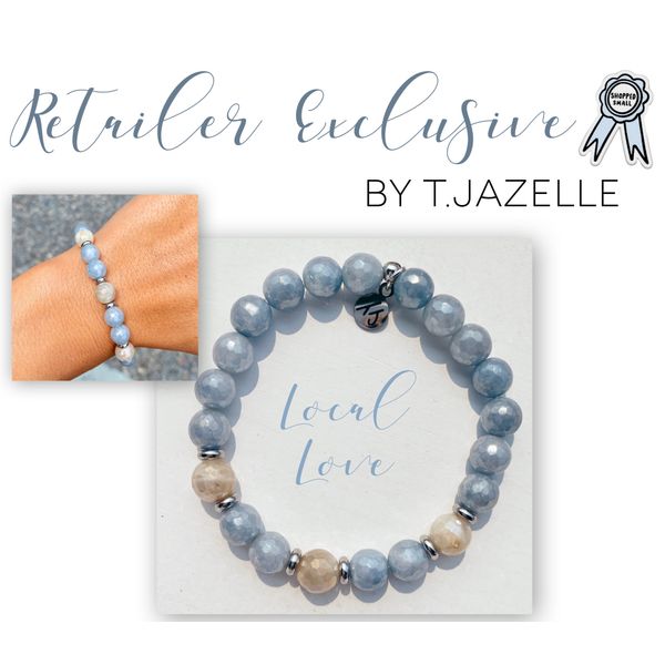 Local Love Blue Quartzite/Moonstone Bead Bracelet Peter & Co. Jewelers Avon Lake, OH
