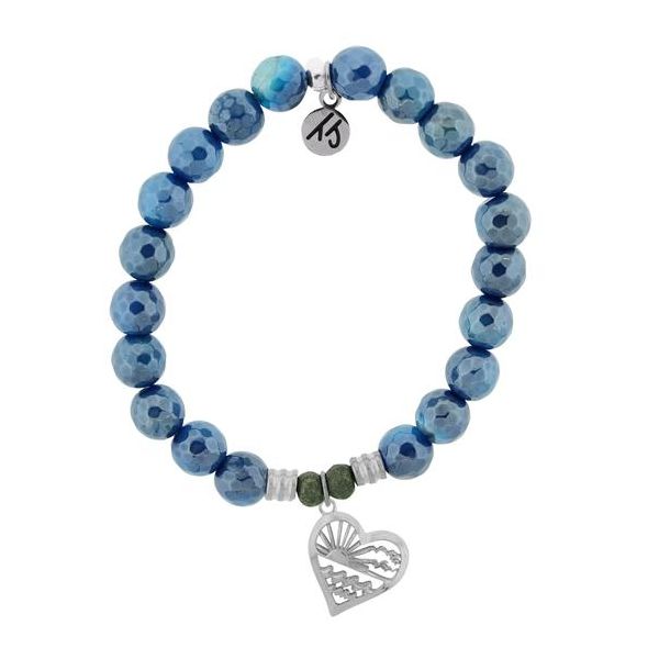 Seas The Day Blue Agate Bead Bracelet Peter & Co. Jewelers Avon Lake, OH