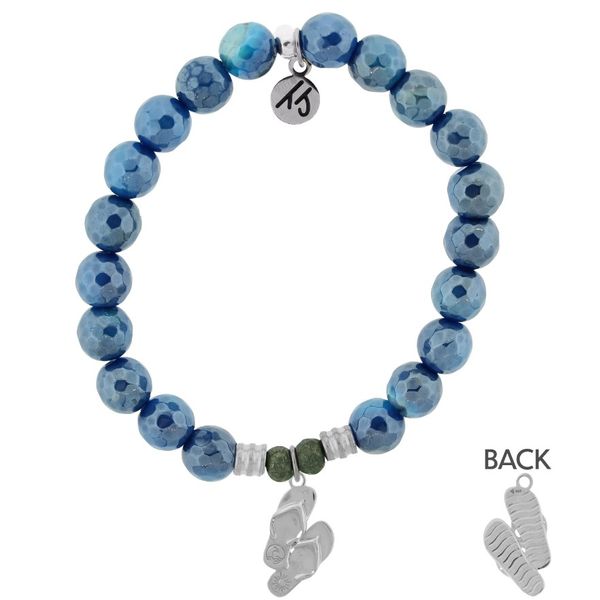 Flip Flops Blue Agate Bead Bracelet Peter & Co. Jewelers Avon Lake, OH
