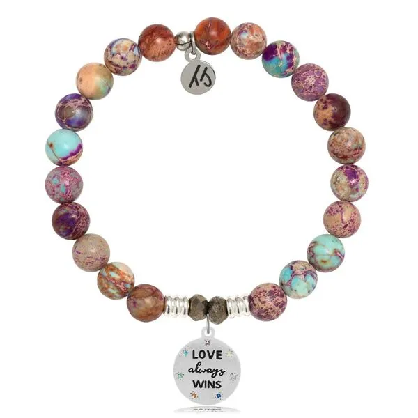 Love Always Wins Purple Jasper Bead Bracelet Peter & Co. Jewelers Avon Lake, OH