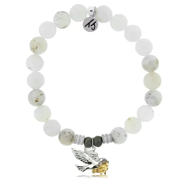Dove White Chalcedony Bead Bracelet Peter & Co. Jewelers Avon Lake, OH