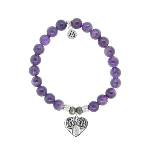 Heart of Angels Amethyst Bead Bracelet Peter & Co. Jewelers Avon Lake, OH