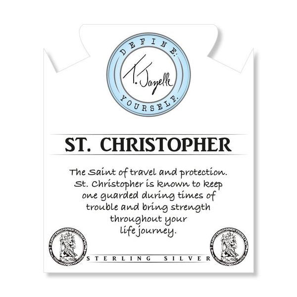 St. Christopher Larimar Bead Bracelet Image 2 Peter & Co. Jewelers Avon Lake, OH