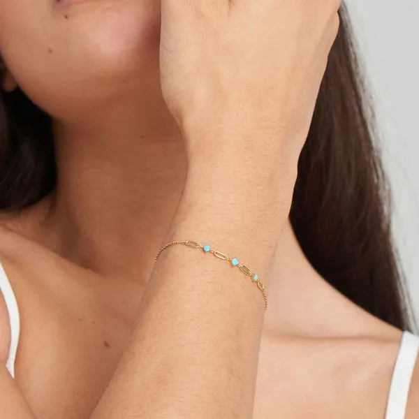 Ania Haie Created Turquoise Link Bracelet Image 2 Peter & Co. Jewelers Avon Lake, OH