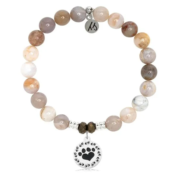 Paw Print Australian Agate Bead Bracelet Peter & Co. Jewelers Avon Lake, OH
