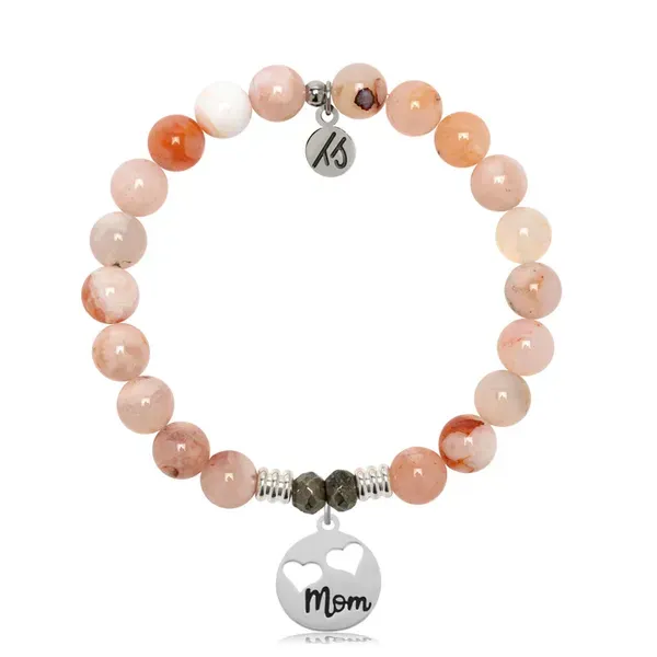 Mom Hearts Sakura Agate Bead Bracelet Peter & Co. Jewelers Avon Lake, OH