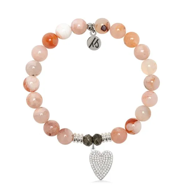 You Are Loved Sakura Agate Bead Bracelet Peter & Co. Jewelers Avon Lake, OH