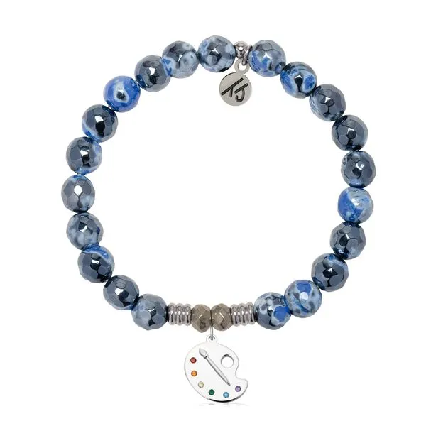 Create Denim Blue Agate Bead Bracelet Peter & Co. Jewelers Avon Lake, OH