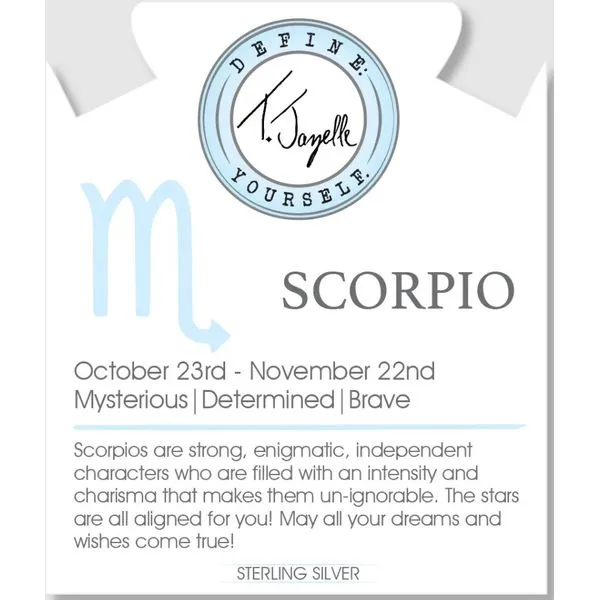 Zodiac Collection- Scorpio White Moonstone Bead Bracelet Image 2 Peter & Co. Jewelers Avon Lake, OH
