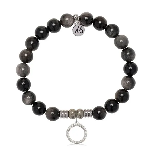 Good Karma Silver Obsidian Bead Bracelet Peter & Co. Jewelers Avon Lake, OH