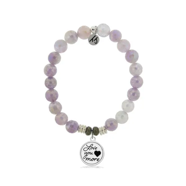 Love You More Mauve Jade Bead Bracelet Peter & Co. Jewelers Avon Lake, OH