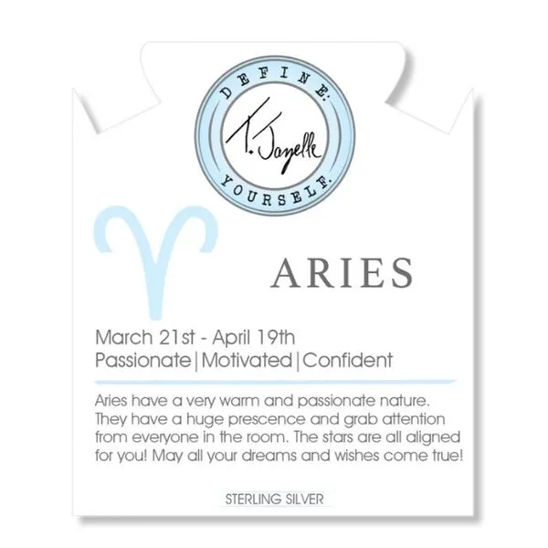 Zodiac Collection- Aries White Moonstone Bead Bracelet Image 2 Peter & Co. Jewelers Avon Lake, OH