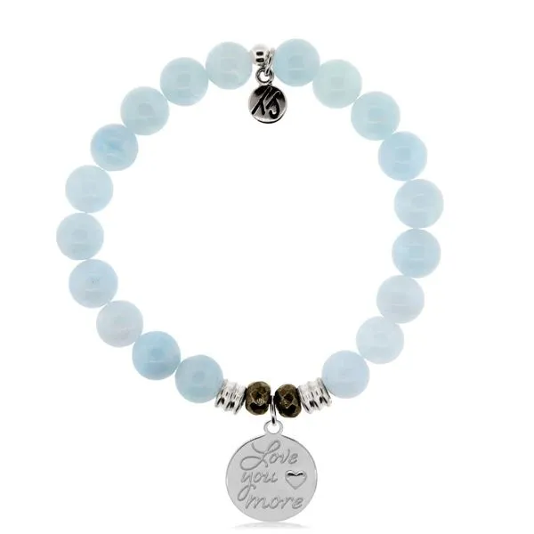Love You More Blue Aquamarine Bead Bracelet Peter & Co. Jewelers Avon Lake, OH