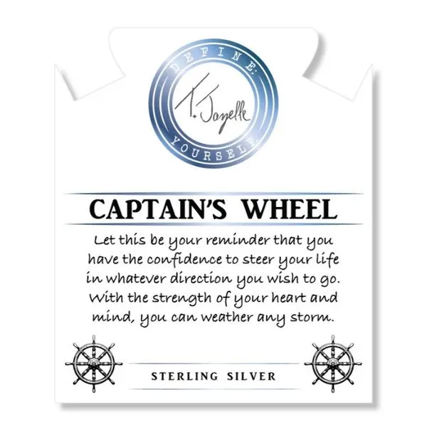 Captain's Wheel Sky Blue Jade Bead Bracelet Image 2 Peter & Co. Jewelers Avon Lake, OH