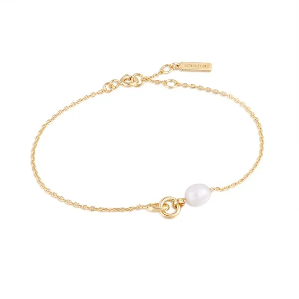 Ania Haie Gold Pearl Link Chain Bracelet Peter & Co. Jewelers Avon Lake, OH