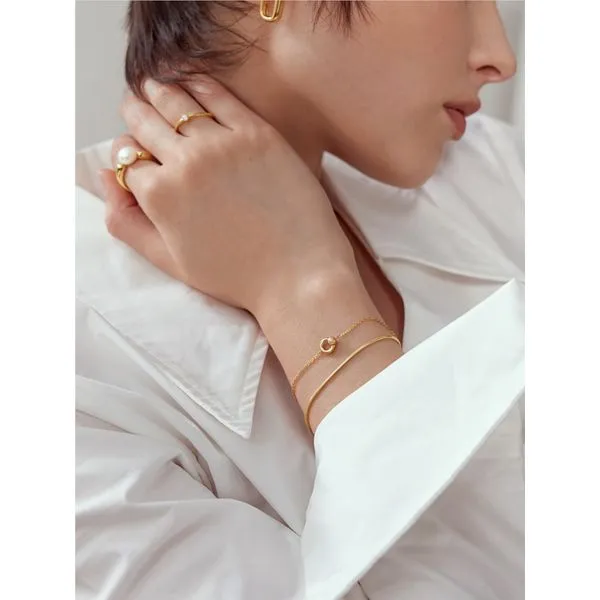 Ania Haie Gold Hoop Freshwater Pearl Bracelet Image 2 Peter & Co. Jewelers Avon Lake, OH