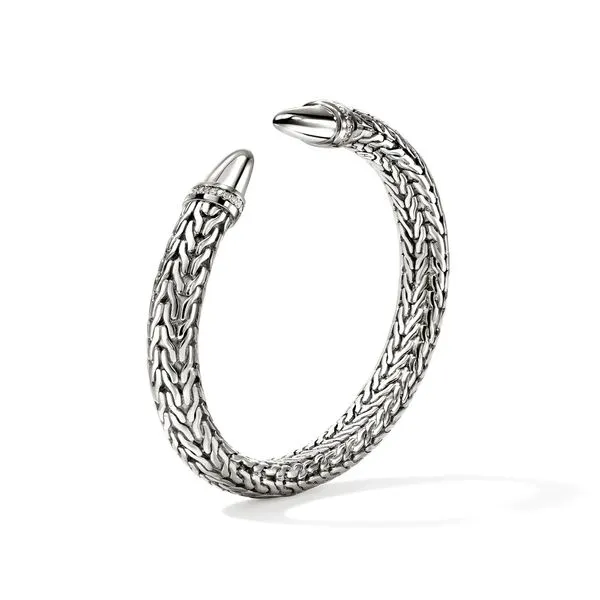 John Hardy Spear 50 Flex Cuff with Diamonds Image 3 Peter & Co. Jewelers Avon Lake, OH