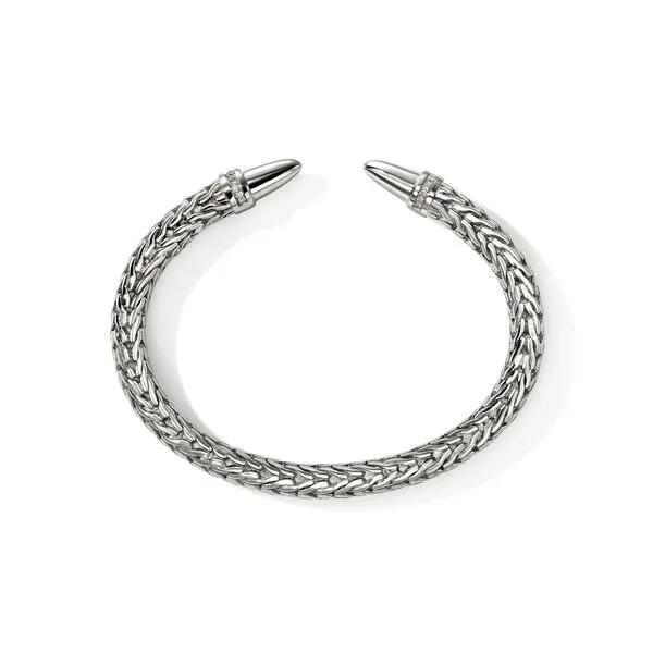 John Hardy Spear 50 Flex Cuff with Diamonds Image 4 Peter & Co. Jewelers Avon Lake, OH