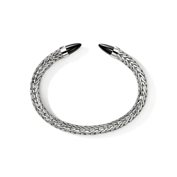 John Hardy Spear 50 Flex Cuff with Black Onyx Image 4 Peter & Co. Jewelers Avon Lake, OH