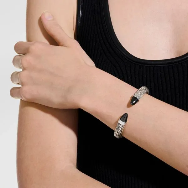 John Hardy Spear 50 Flex Cuff with Black Onyx Image 5 Peter & Co. Jewelers Avon Lake, OH