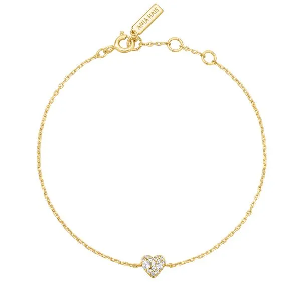 Ania Haie Gold Sweetheart Pavé Bracelet Image 2 Peter & Co. Jewelers Avon Lake, OH