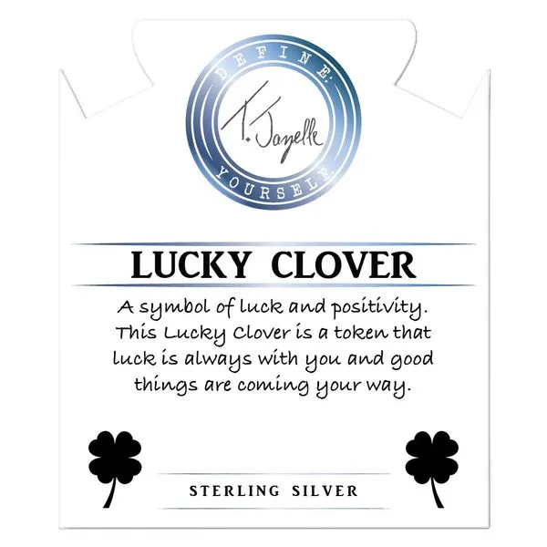Lucky Clover Larimar Bead Bracelet Image 2 Peter & Co. Jewelers Avon Lake, OH