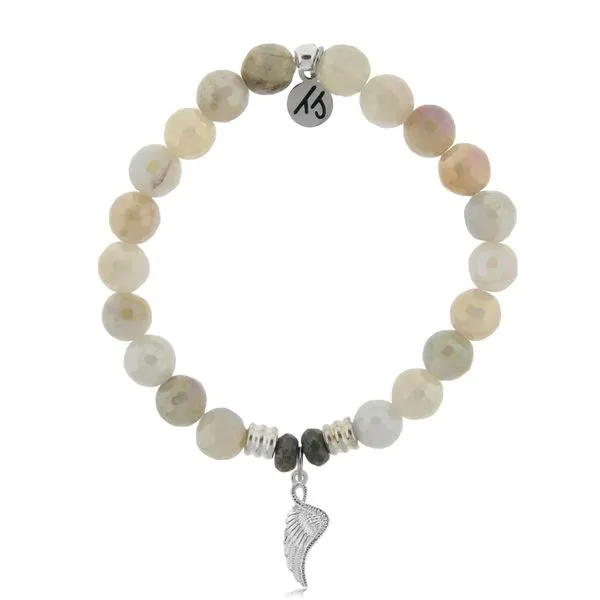 Angel Blessings Faceted Moonstone Bead Bracelet Peter & Co. Jewelers Avon Lake, OH