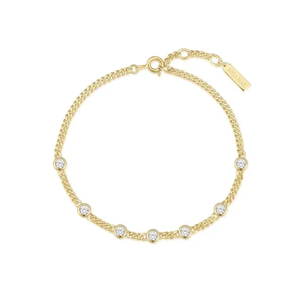 Ania Haie Gold Multi Station Round Stone Chain Bracelet Image 2 Peter & Co. Jewelers Avon Lake, OH