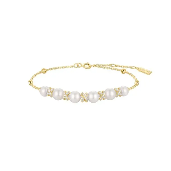 Ania Haie Gold Sparkling Braided Shell Pearl Bracelet Peter & Co. Jewelers Avon Lake, OH