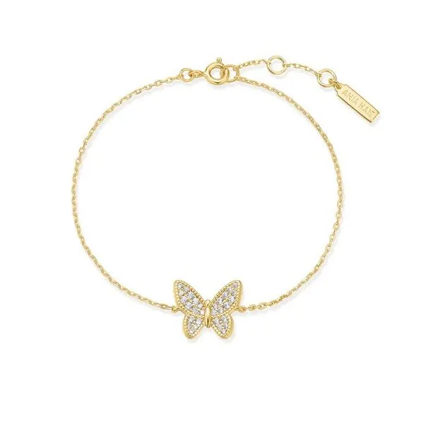 Ania Haie Gold Butterfly Pavé Bracelet Image 2 Peter & Co. Jewelers Avon Lake, OH