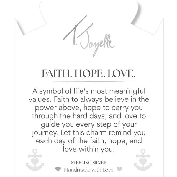 Faith. Hope. Love. White Cats Eye Bead Bracelet Image 2 Peter & Co. Jewelers Avon Lake, OH