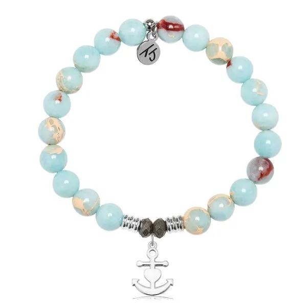 Faith. Hope. Love. Snakeskin Jasper Bead Bracelet Peter & Co. Jewelers Avon Lake, OH