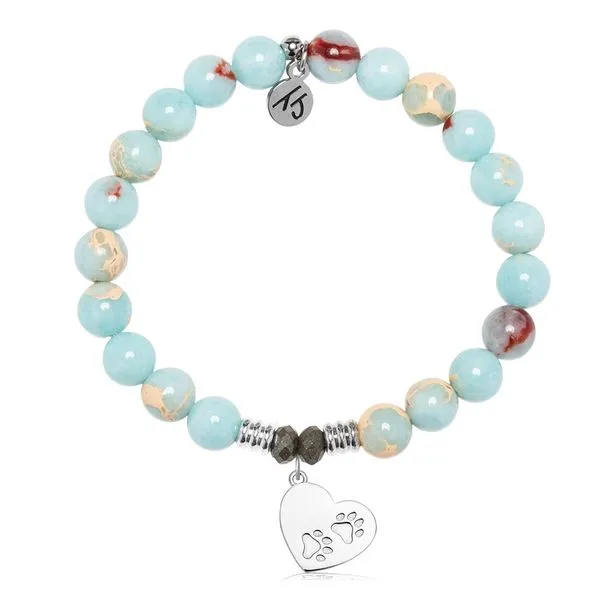 Paws Of Love Snakeskin Jasper Bead Bracelet Peter & Co. Jewelers Avon Lake, OH
