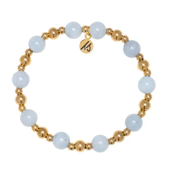 Gold Day By Day Aquamarine Bead Bracelet Peter & Co. Jewelers Avon Lake, OH
