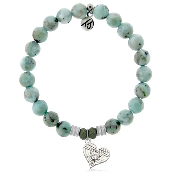 Angel Love Larimar Bead Bracelet Peter & Co. Jewelers Avon Lake, OH
