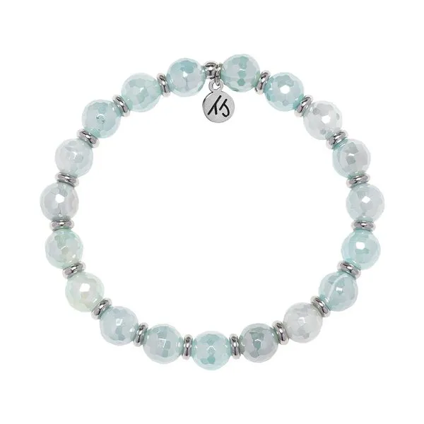 Empowered Elegance Aqua Agate Bead Bracelet Peter & Co. Jewelers Avon Lake, OH