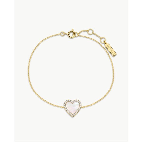 Ania Haie Gold Mother of Pearl Halo Heart Bracelet Peter & Co. Jewelers Avon Lake, OH