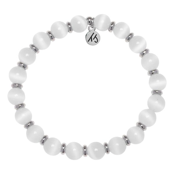 Empowered Elegance White Cats Eye Bead Bracelet Peter & Co. Jewelers Avon Lake, OH