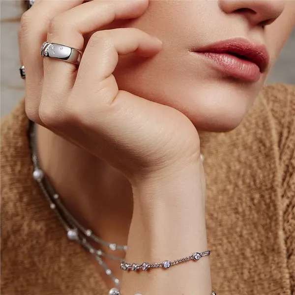 Ania Haie Silver Multi Station Round Stone Chain Bracelet Image 3 Peter & Co. Jewelers Avon Lake, OH