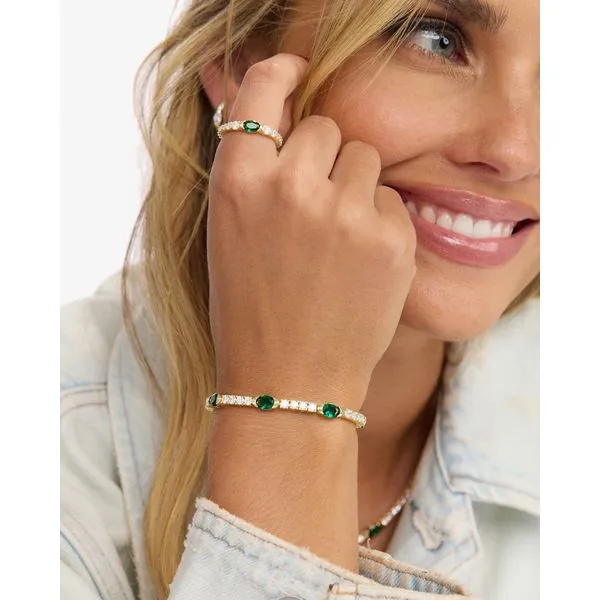 The Maven Tennis Bracelet- Green Image 2 Peter & Co. Jewelers Avon Lake, OH