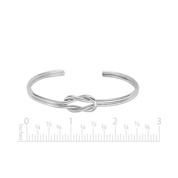 Silver Love Knot Cuff Bracelet Image 2 Peter & Co. Jewelers Avon Lake, OH