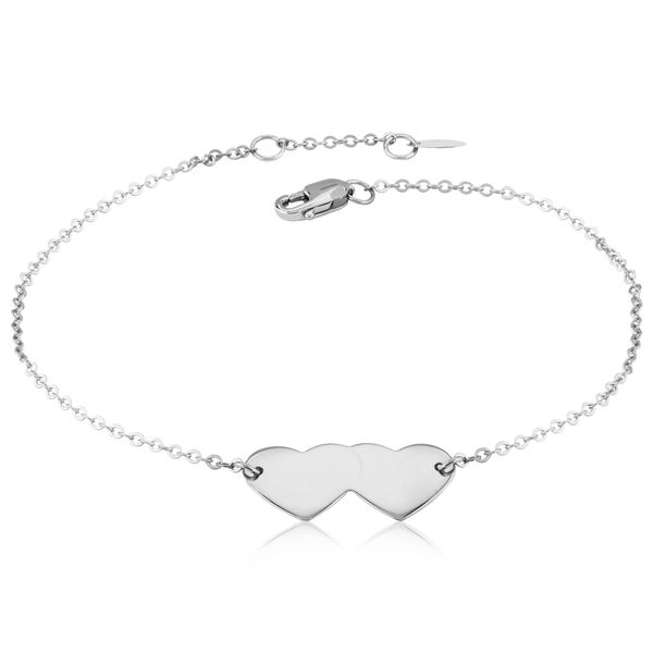 Engravable Double Heart Bracelet Peter & Co. Jewelers Avon Lake, OH