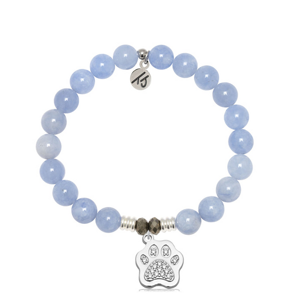Paw CZ Sky Blue Jade Bead Bracelet Peter & Co. Jewelers Avon Lake, OH