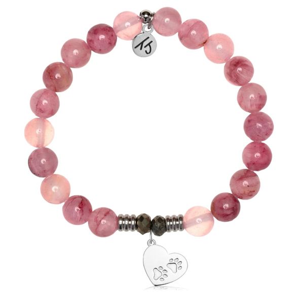 Paws Of Love Pink Chalcedony Bead Bracelet Peter & Co. Jewelers Avon Lake, OH