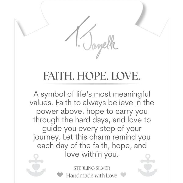 Faith. Hope. Love. Aqua Agate Bead Bracelet Image 2 Peter & Co. Jewelers Avon Lake, OH