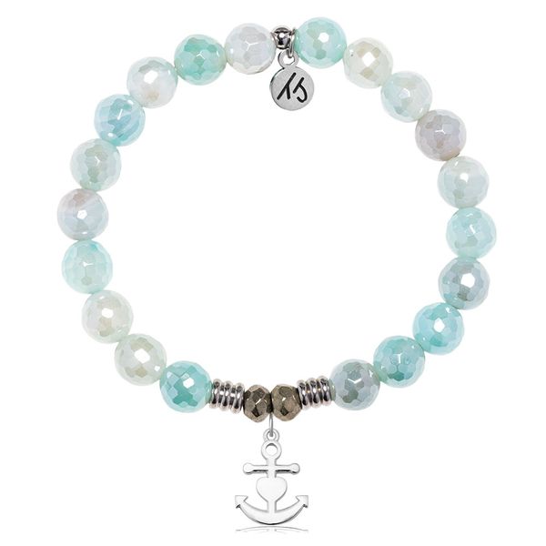 Faith. Hope. Love. Aqua Agate Bead Bracelet Peter & Co. Jewelers Avon Lake, OH