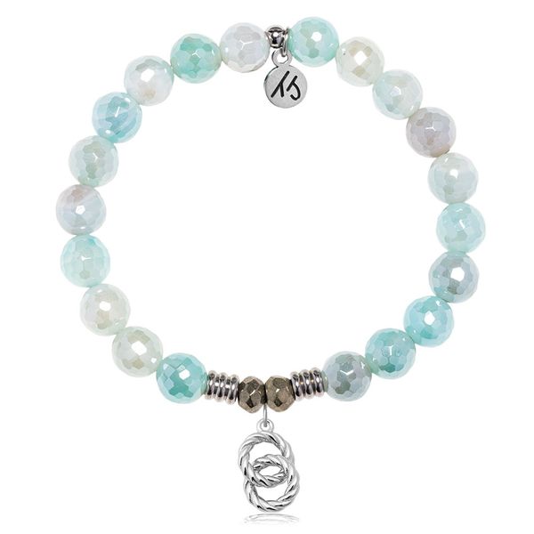Forever Connected Aqua Agate Bead Bracelet Peter & Co. Jewelers Avon Lake, OH
