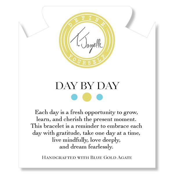 Gold Day By Day Blue Gold Agate Bead Bracelet Image 2 Peter & Co. Jewelers Avon Lake, OH